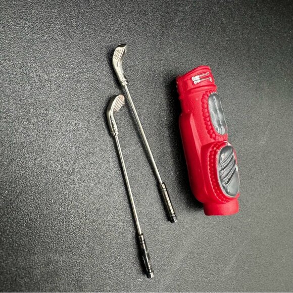 Red Miniature Golf Bag with Clubs - Picture 2 of 10